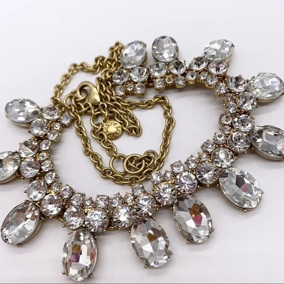J. Crew Faceted Crystal Gold Necklace - Picture 2 of 3